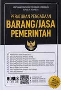 PERATURAN PENGADAAN BARANG/JASA PEMERINTAH